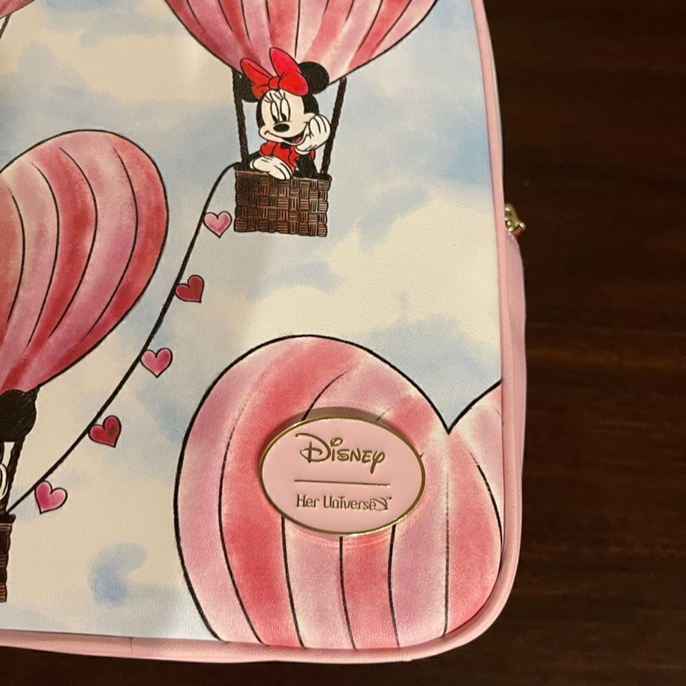 Her Universe Disney Mickey and Minnie Mouse Heart Balloon Mini Backpack NWT - Picture 6 of 13
